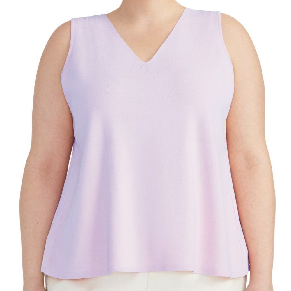 Rachel Roy V-Neck Knit Swing Top size 2X in Lavender - NEW